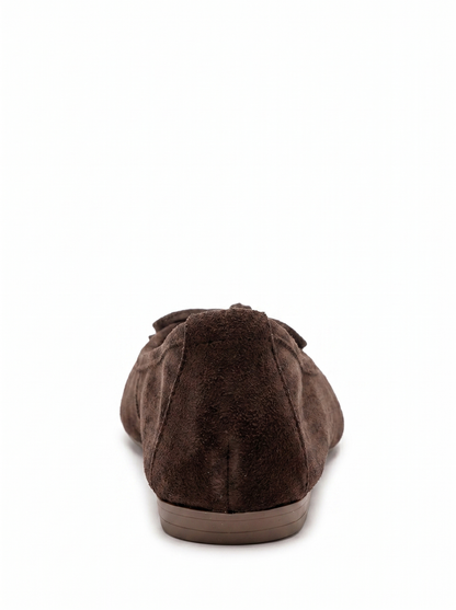 03 - Brown Suede Genuine Leather Ballet Flat (Women)