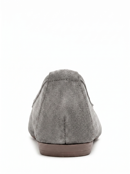 03 - Gray Genuine Leather Ballet Flat (Women)