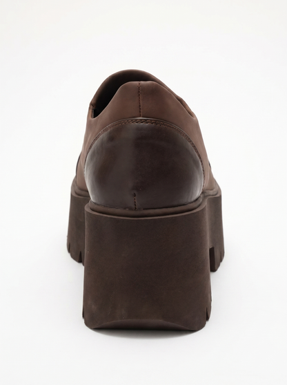 Grena - Zapatos sin cordones de plataforma marrones (Mujer)