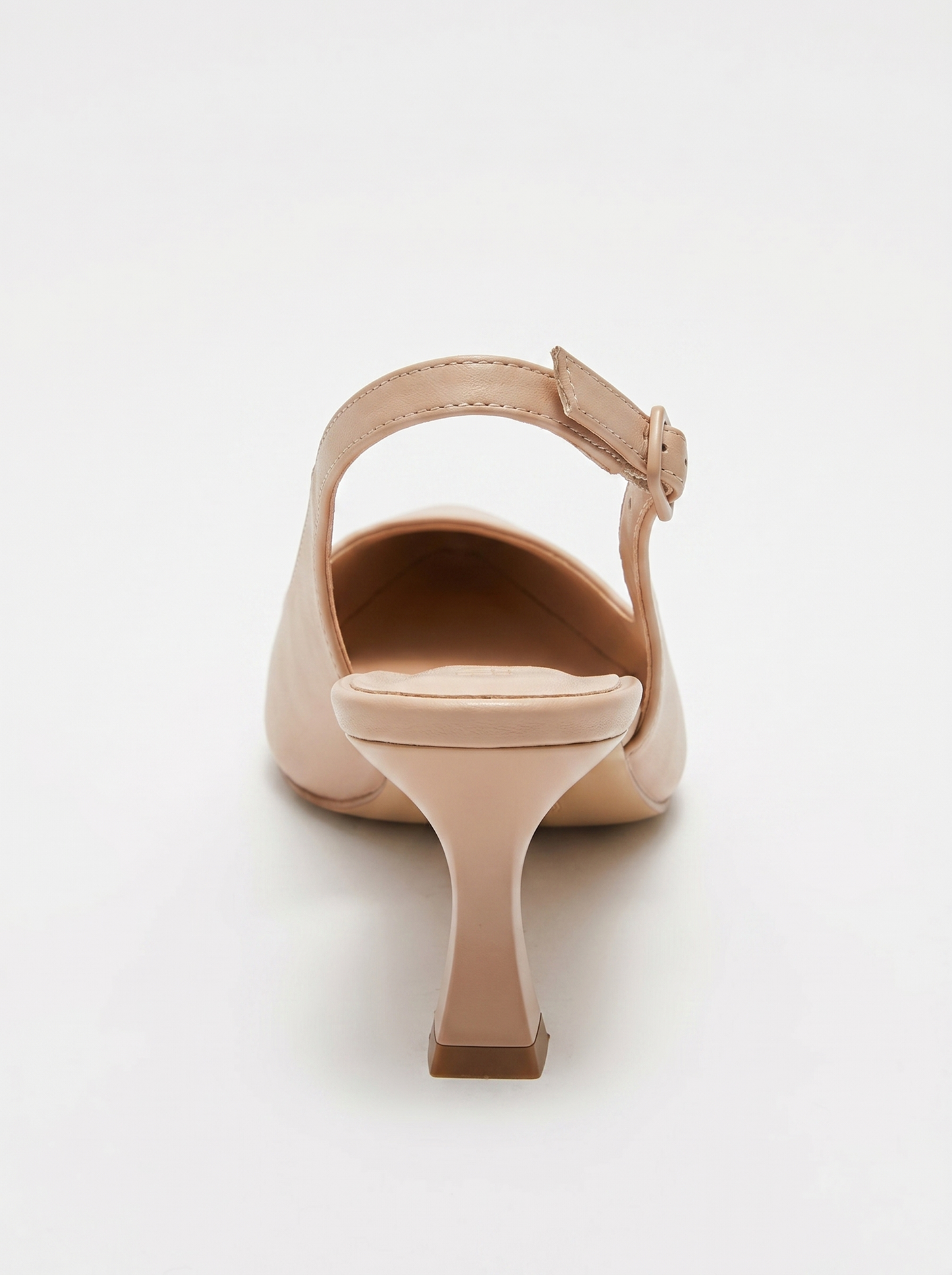 Moore - Zapatilla de tacón de punta transparente beige (mujer)
