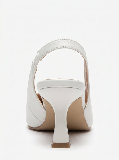 Moore - Zapatos de tacón de punta fina transparentes (Mujer)