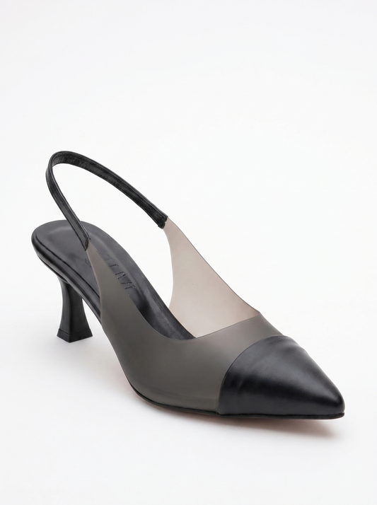 Moore - Black Transparent Pointed Toe Pump (Women)