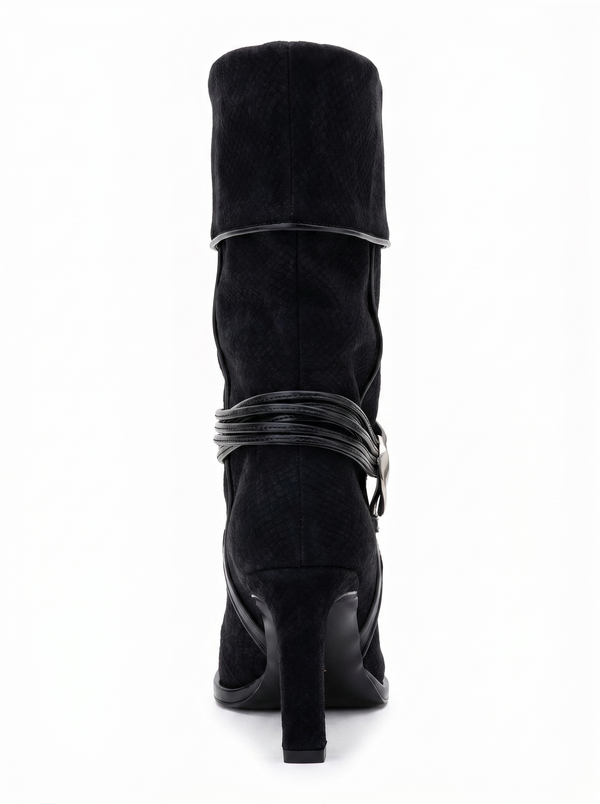 Myra - Black Snake Embossed Boot (Women)