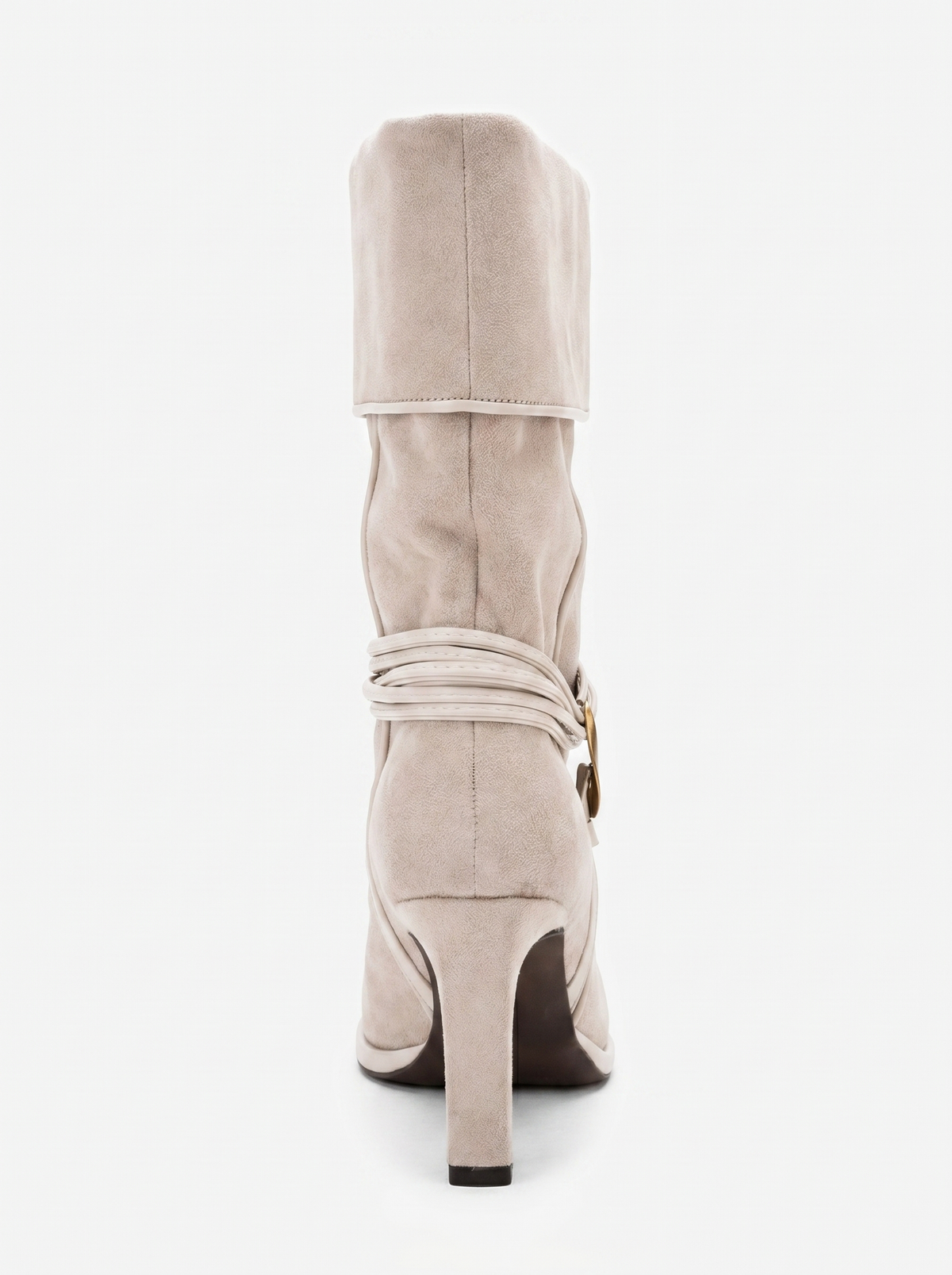 Myra - Beige Snake Embossed Boot (Women)