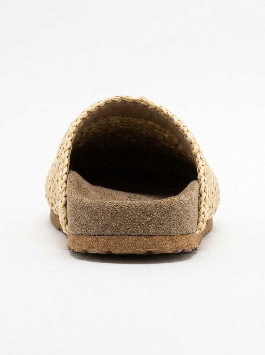 LOOP Beige Woven Slide Sandal (Women)