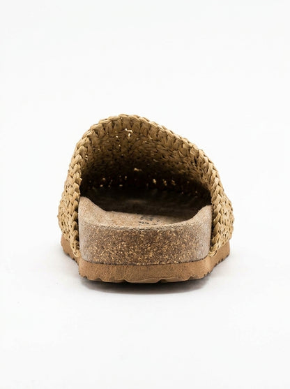 LOOP Light Beige Woven Slide Sandal (Women)