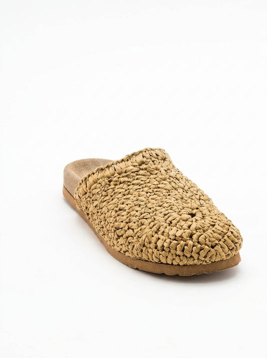 LOOP Light Beige Woven Slide Sandal (Women)