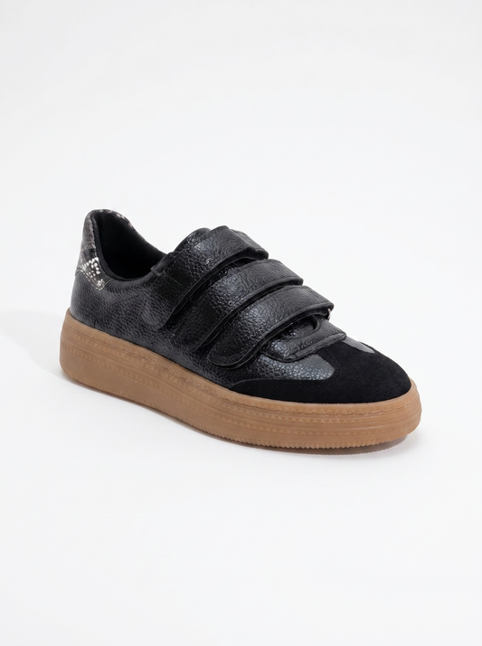 Salva - Black Velcro Sneakers (Women)