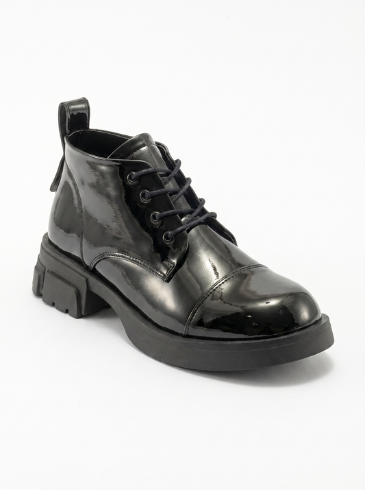 Lagom - Black Patent Boot (Women)