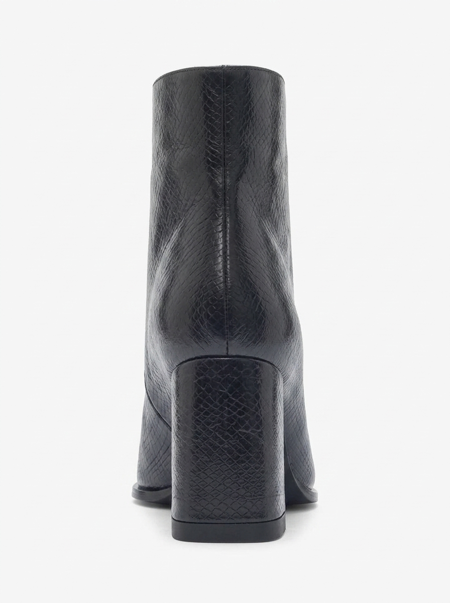 Jewel Black Print High Heel Boot (Women)