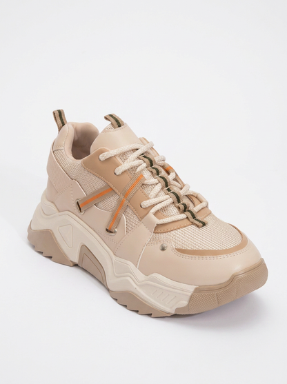 Maggie - Zapatillas deportivas beige (mujer)