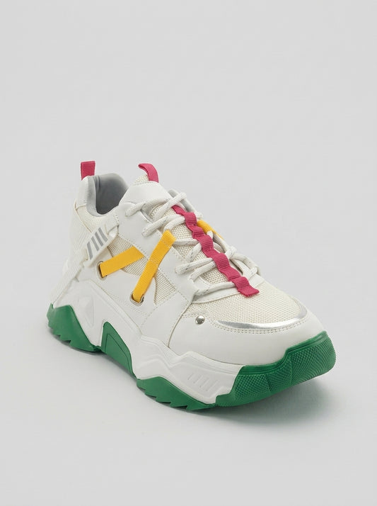 Maggie - White Fuchsia Sport Sneakers (Women)