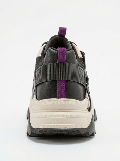 Maggie - Zapatillas deportivas negras y moradas (mujer)