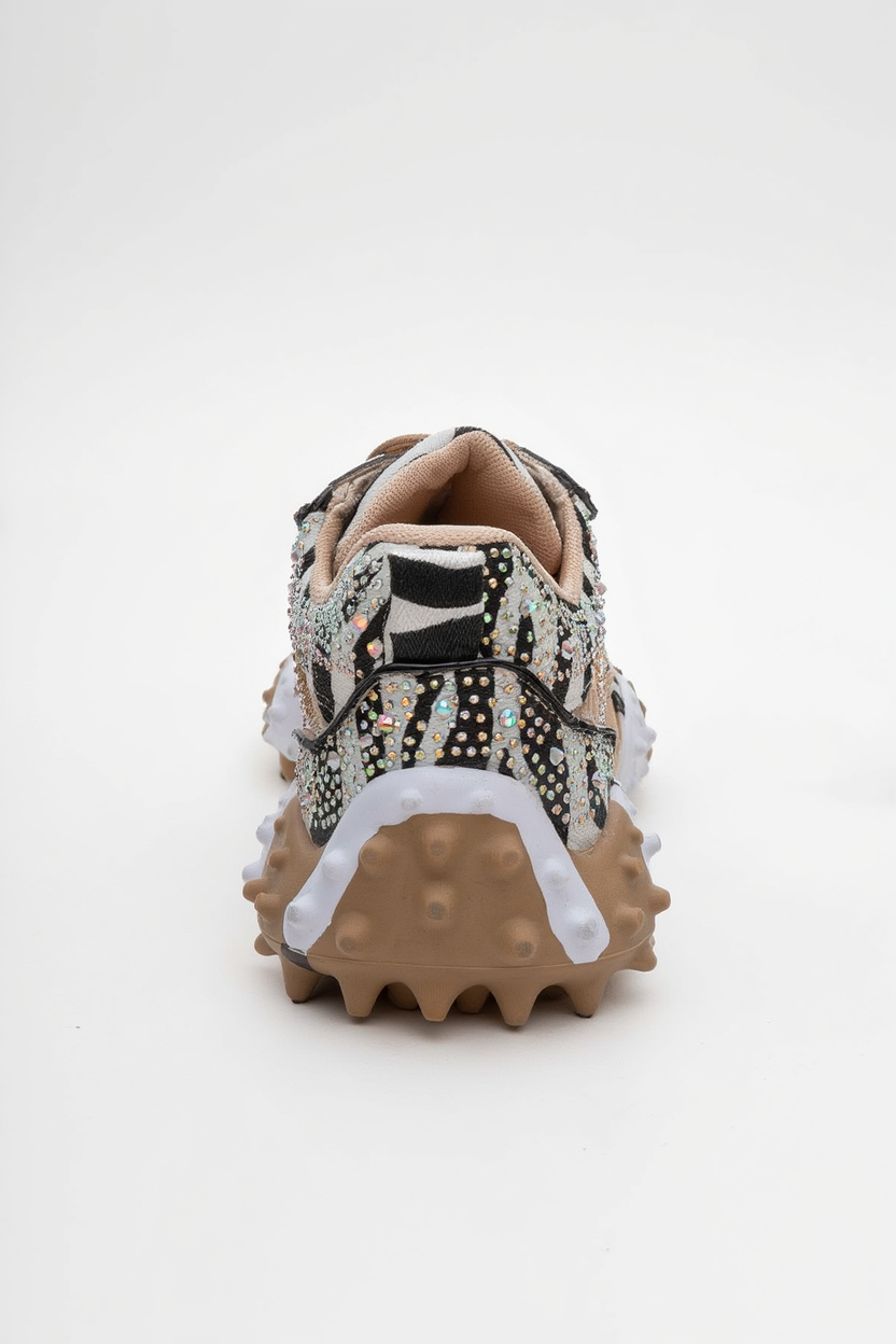 Vero - Zapatillas con joyas beige (Mujer)