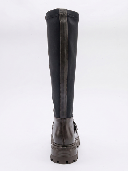 Chapel - Bota elástica con hebilla marrón (Mujer)