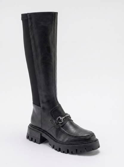 Chapel - Bota elástica con hebilla negra (Mujer)