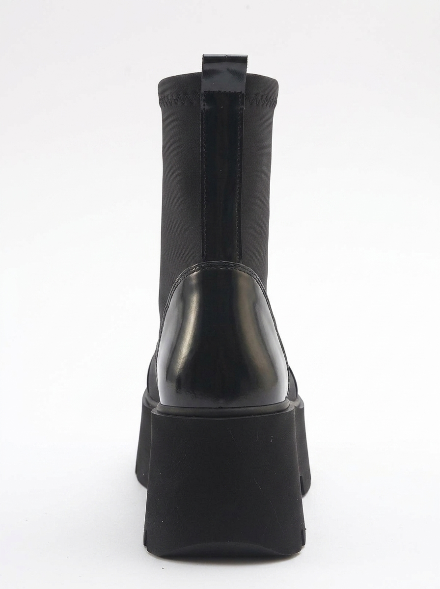 Bota gruesa de charol negro Bray (mujer)