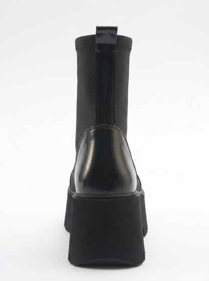 Bota gruesa de charol negro Bray (mujer)