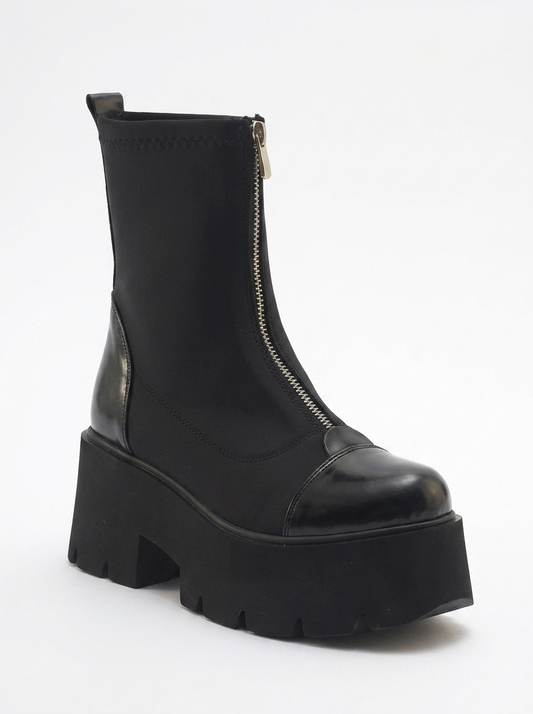 Bray Black Patent Chunky Boot (Women)