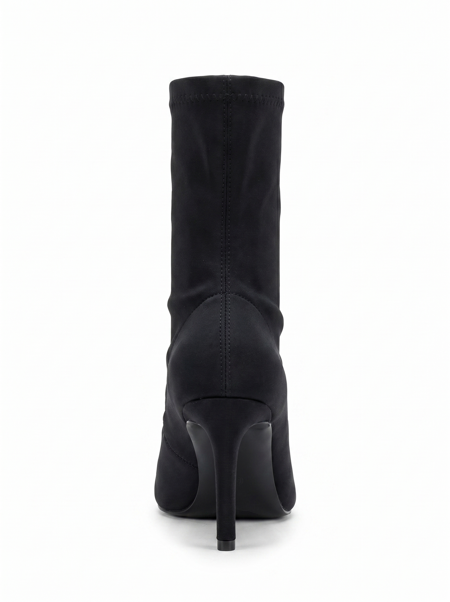 Thalin - Bota stiletto negra elástica con cremallera lateral (mujer)
