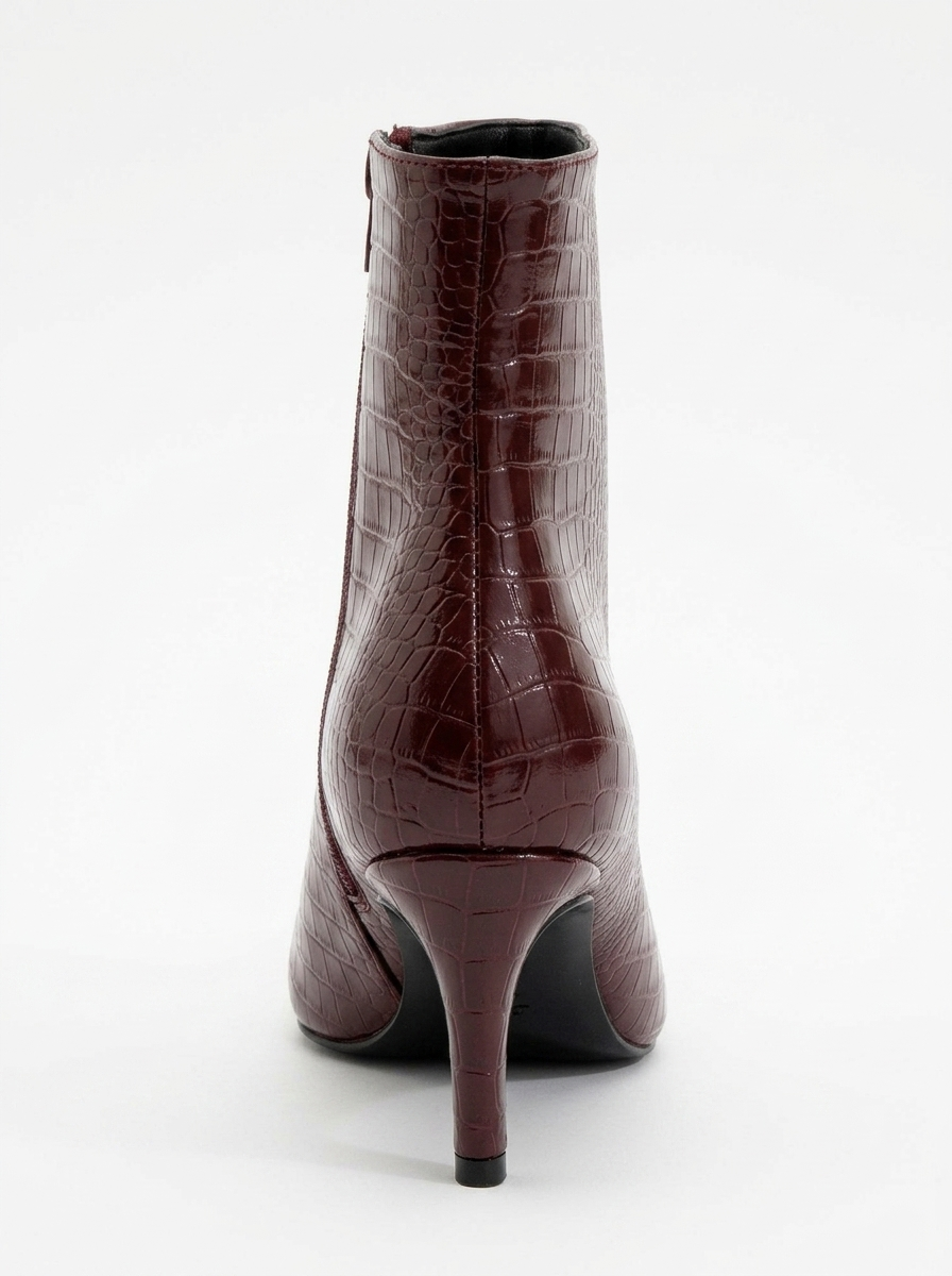 Bota de tacón de aguja con diseño Noya Burgundy (Mujer)