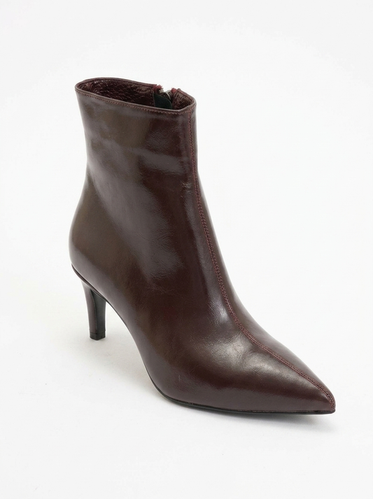 Noya Burgundy Cilt Stiletto Boot (Women)