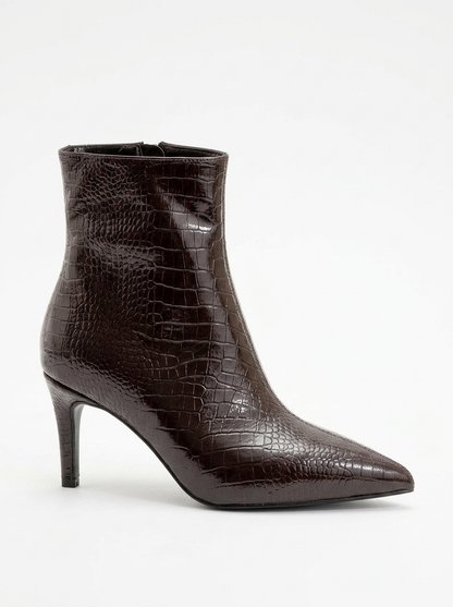 Bota Stiletto Noya Brown con Diseño (Mujer)