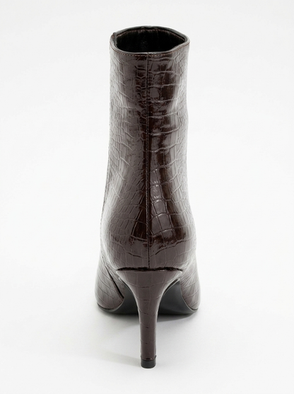 Bota Stiletto Noya Brown con Diseño (Mujer)