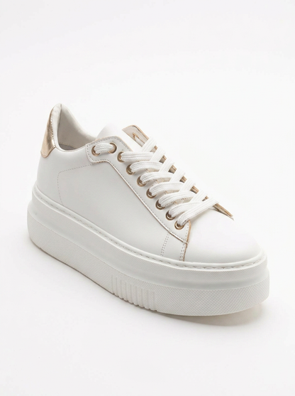 Violette - White Platform Sneakers