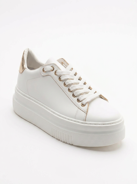 Violette - White Platform Sneakers