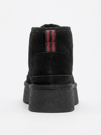 Ovela - Bota deportiva con cordones de suela gruesa negra (mujer)