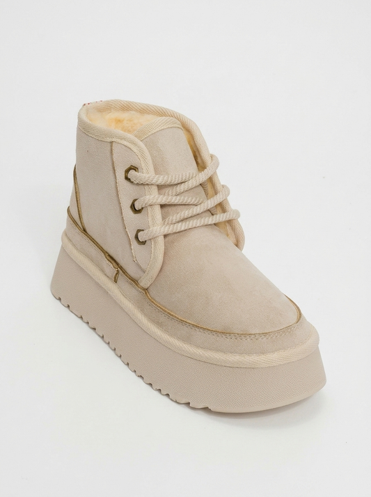 Ovela Dark Beige Chunky Boot (Women)