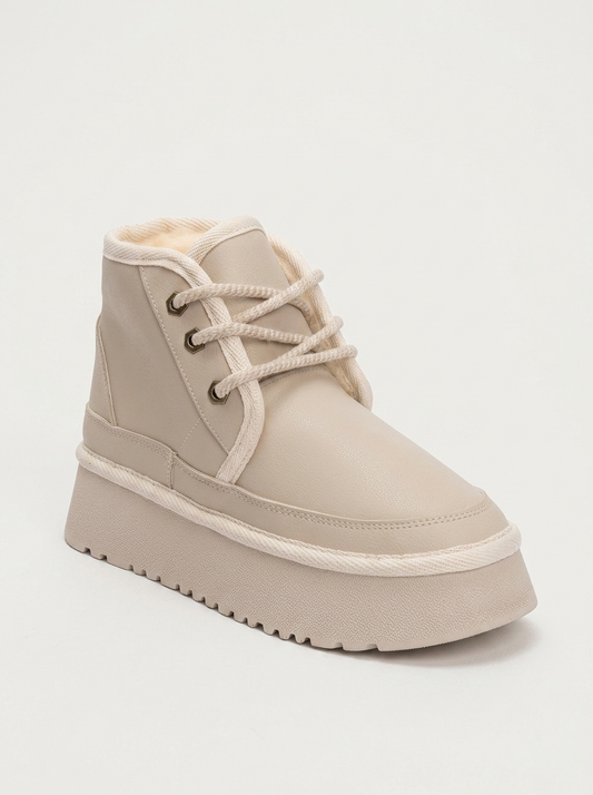 Ovela Beige Chunky Boot (Women)