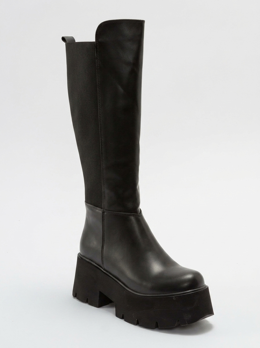Bota de plataforma Solo negra (Mujer)