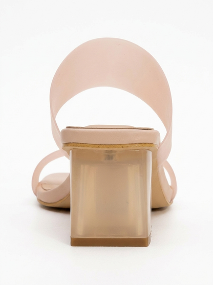 Elara Beige Transparent Strap Sandal (Women)