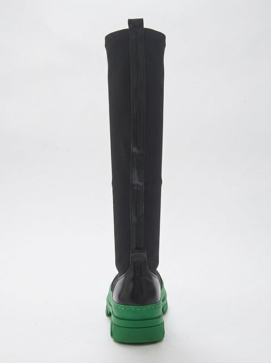 Bella Black & Green Scuba Boot (Women)