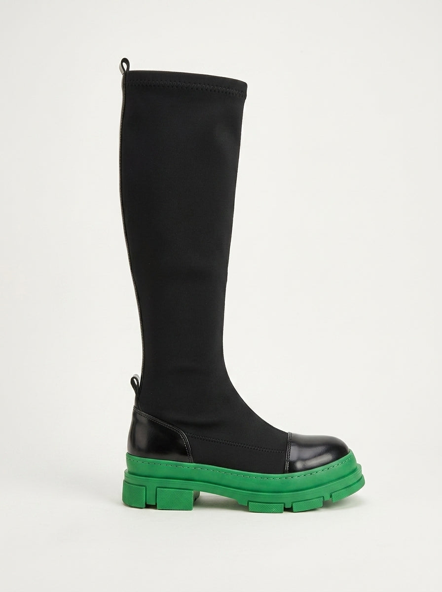 Bella Black & Green Scuba Boot (Women)
