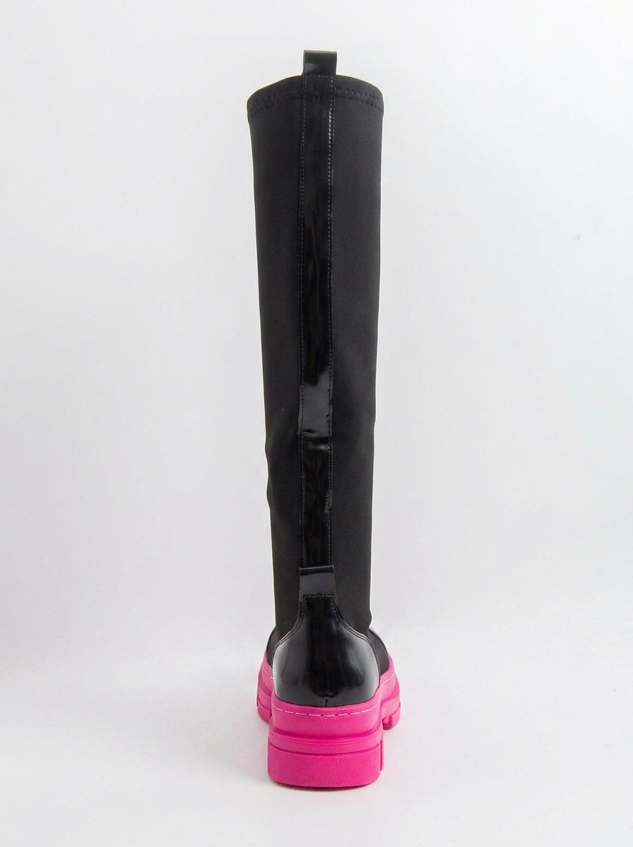 Bella Black & Fuchsia Scuba Boot (Women)