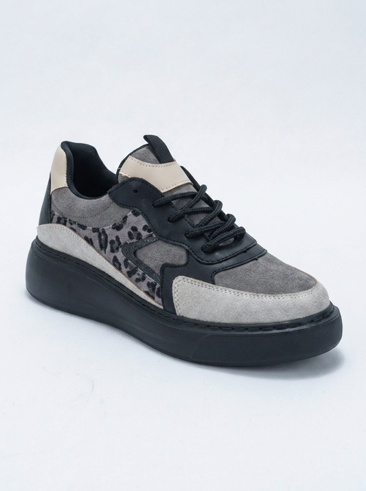 Ida - Dark Grey Platform Sneakers