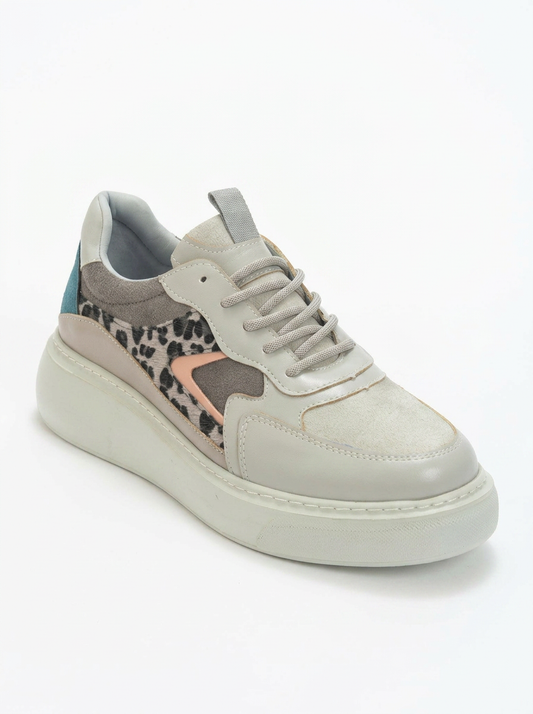 Ida - Grey Platform Sneakers
