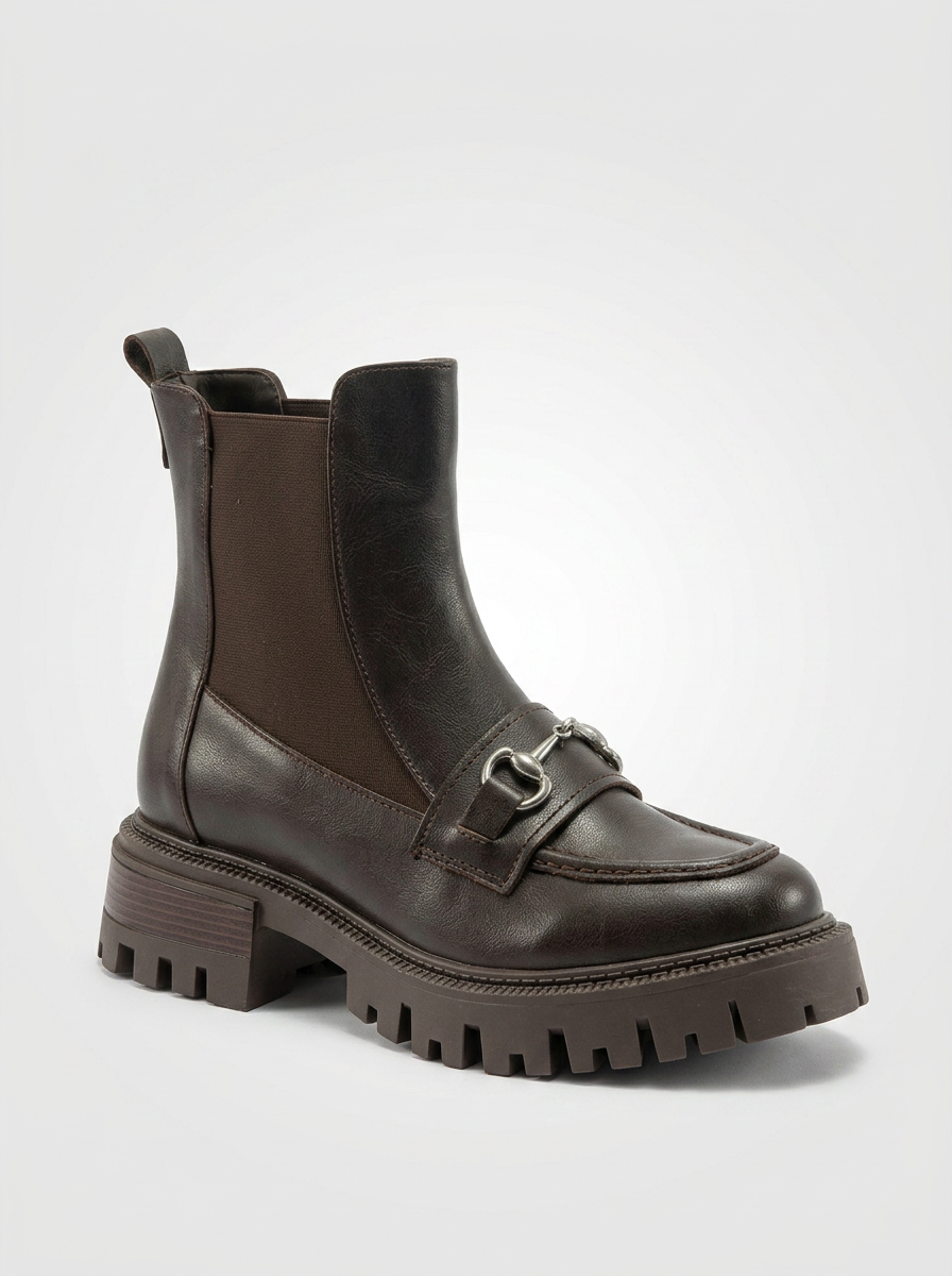 Bota Chelsea Vesper marrón con hebilla (mujer)
