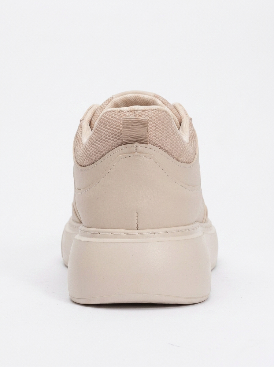 Ingrid - Beige Platform Sneakers