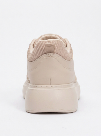 Ingrid - Beige Platform Sneakers