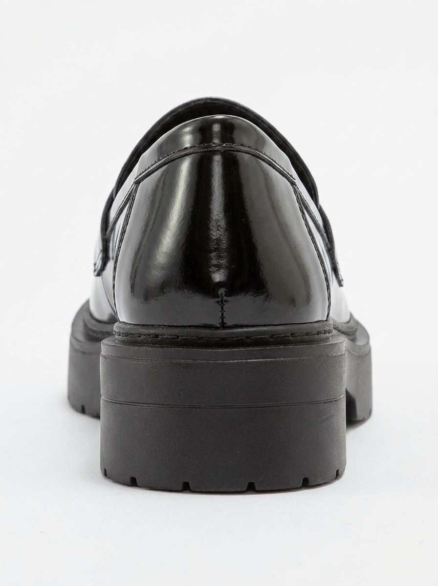 Josie - Black Patent Platform Loafers