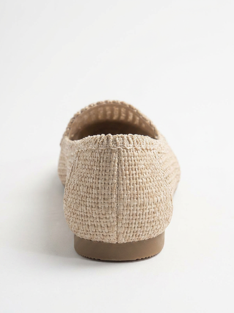 Mira Cream Beige Knit Ballet Flat (Women)