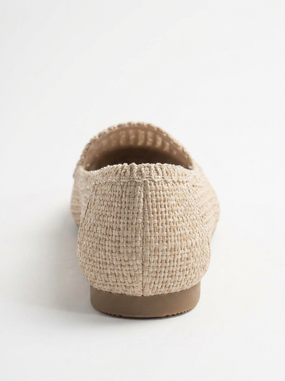 Mira Cream Beige Knit Ballet Flat (Women)
