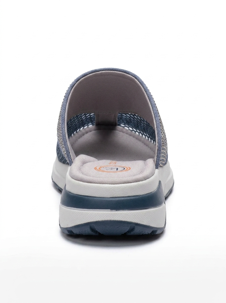 Glea - Blue Genuine Leather Closed-Toe Slide (Women)