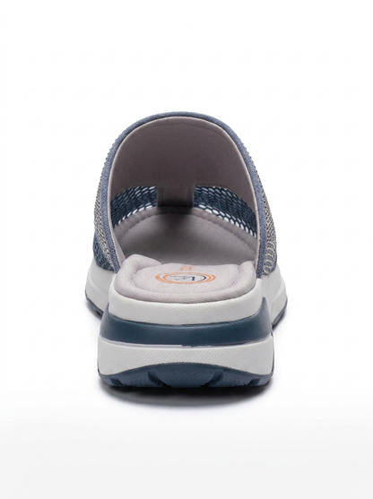 Glea - Blue Genuine Leather Closed-Toe Slide (Women)