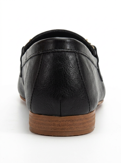 Olly - Black Horsebit Loafers