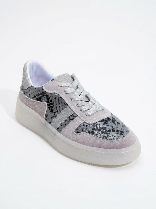 Rexie - Silver Glitter Sneakers (Women)